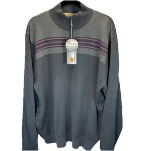 NWT Jack Nicklaus Merino Wool Blend 1/4 Zip Golf Sweater Men's XL Preppy Classic